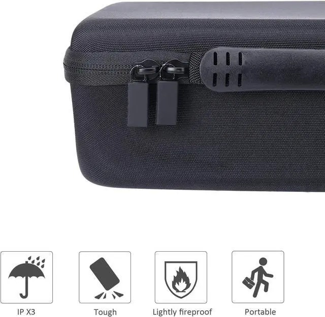 Alt view image 6 of 7 - Hard Case for Canon SELPHY CP1500/CP1300/CP1200 Photo Printer,Black | Soft Anti-Static Lining, Spacious Interior, Accessory Storage, Comfortable Hand Strap, Strong Zipper,Protective Organization