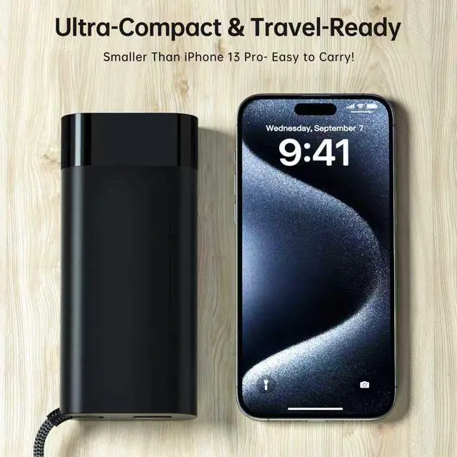 Alt view image 7 of 7 - 110W USB C Charger Fast Charging Build-in Braided Cable | Universal Laptop Power Adapter Compatible With HP Spectre, Pavilion, ZBook Series And More USB-C Devices