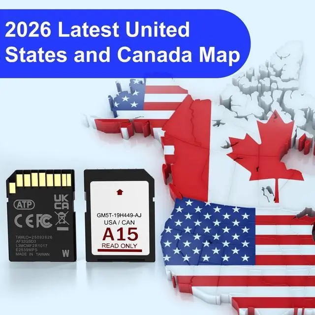 Alt view image 3 of 7 - 2026 Latest A15 Navigation SD Card Map for Ford/Lincoln, F150 Escape Explorer Focus Fusion Expedition Edge Mustang MKC MKS MKZ MKX Sync Navigation Accessories Update USA/Canada Maps, GM5T-19H449-AJ