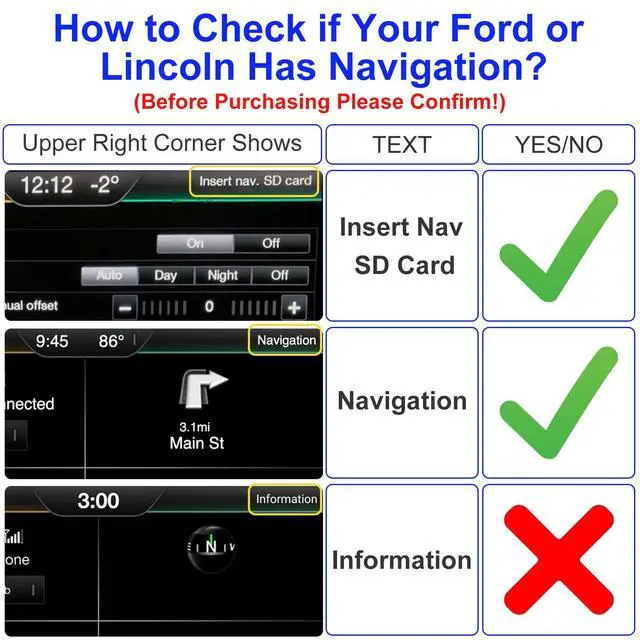 Alt view image 4 of 7 - 2026 Latest A15 Navigation SD Card Map for Ford/Lincoln, F150 Escape Explorer Focus Fusion Expedition Edge Mustang MKC MKS MKZ MKX Sync Navigation Accessories Update USA/Canada Maps, GM5T-19H449-AJ