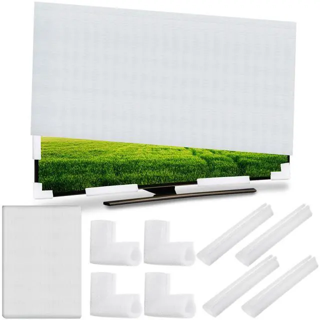 Main image of 9 Pcs Cushioning Foam Set Include Foam Flat Screen TV Cover Fits up to 65'' W x 36'' H and Moving Corner Edge Protectors for TV Display Screen Protector Packing Moving