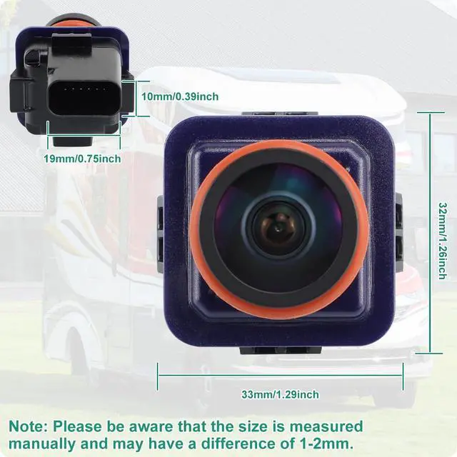 Alt view image 2 of 6 - EG1Z-19G490-A Rear View Backup Camera Replacement for Ford Taurus/Taurus Sho/Taurus Police 2013-2019, Replaces OE# DG1Z-19G490-A, 592-224 by