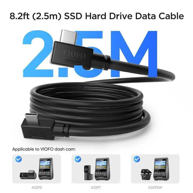 Alt view image 2 of 7 - 8.2FT SSD Hard Drive Data Connection Cable A329S Series