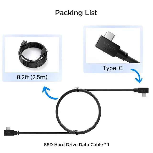 Alt view image 7 of 7 - 8.2FT SSD Hard Drive Data Connection Cable A329S Series