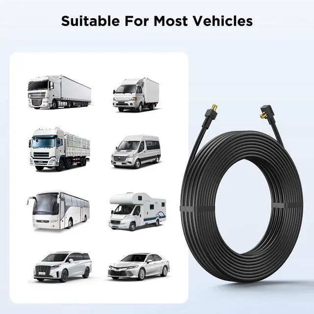 Alt view image 7 of 7 - Rear Cable 26FT/8M for A329S Series Dash Camera