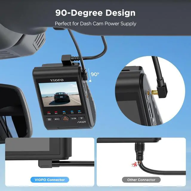 Alt view image 4 of 7 - Rear Cable 26FT/8M for A329S Series Dash Camera