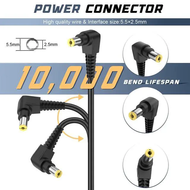 Alt view image 6 of 7 - 72W 16V 4.5A Charger for Panasonic Toughbook CF-52 CF-53 CF-53A CF-54 CF-74 CF-C1 CF-H1 CF-F9 CF-S10 CF-19