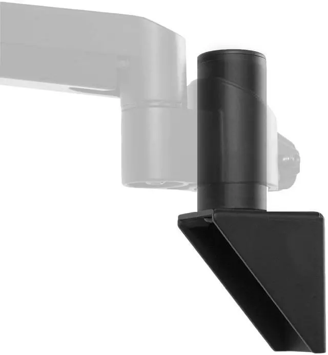 Main image of Wall Mount Conversion Pole Bracket, for Single or Dual Monitor Mount Arms, Standard 1-3/8 inch Diameter, Universal Compatibility, Weight Capacity 44 lbs, Black, MOUNT-WCB01