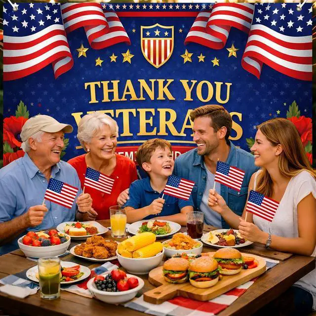 Alt view image 3 of 7 - 4th of July Backdrop Decorations 8 x 6 FT | Patriotic Backdrop Independence Day Banner Holiday Display Flag Decor for Yard Wall Photo Booth Stars