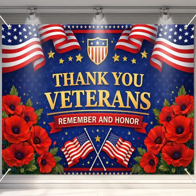 Main image of 4th of July Backdrop Decorations 8 x 6 FT | Patriotic Backdrop Independence Day Banner Holiday Display Flag Decor for Yard Wall Photo Booth Stars