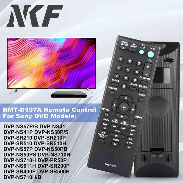 Alt view image 2 of 7 - RMT-D197A for Sony DVD Player Remote: Replacement Sony DVD Remote for Sony DVP-SR510H DVP-SR210 DVP-SR210P DVP-SR510 DVP-NS57P DVP-NS710H