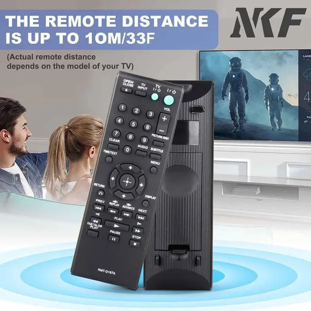 Alt view image 5 of 7 - RMT-D197A for Sony DVD Player Remote: Replacement Sony DVD Remote for Sony DVP-SR510H DVP-SR210 DVP-SR210P DVP-SR510 DVP-NS57P DVP-NS710H