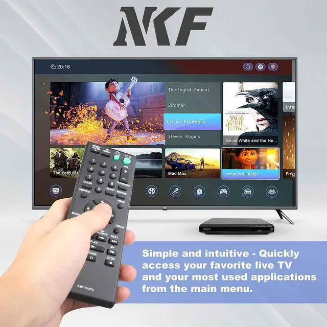 Alt view image 6 of 7 - RMT-D197A for Sony DVD Player Remote: Replacement Sony DVD Remote for Sony DVP-SR510H DVP-SR210 DVP-SR210P DVP-SR510 DVP-NS57P DVP-NS710H