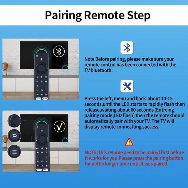 Alt view image 4 of 7 - CT-95018 Replacement Voice Remote Control Compatible for Toshiba Insignia 4K LED UHD Smart TV 40C350KU 43C350KU 50C350KU 55C350KU 65C350KU 75C350KU NS-24F202NA22 NS-42F201NA22 NS-55F301NA22