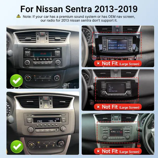 Alt view image 3 of 7 - Fast Boot Linux Car Stereo for Nissan Sentra 2013-2019 | 10.1 Inch IPS Touchscreen for Sentra Car Radio with Carplay Android Auto Mirror Link Backup Camera Bluetooth FM SWC