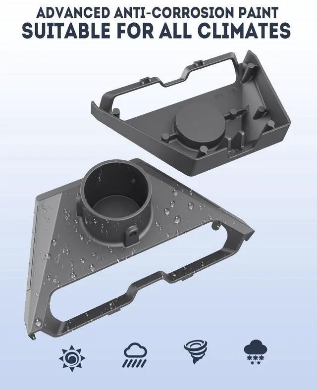 Alt view image 2 of 6 - Starlink Gen 3/4X Pipe Adapter Mount, Fits 1.1-2.1" Poles | Anodized Aluminum, Weather-Resistant, Rust-Proof Bolts, Quick Install, for Roof & RV