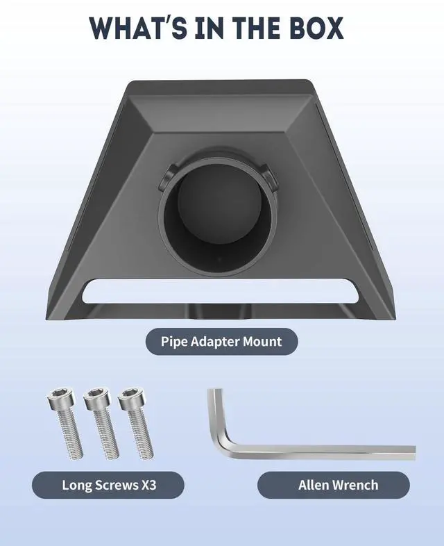 Alt view image 4 of 6 - Starlink Gen 3/4X Pipe Adapter Mount, Fits 1.1-2.1" Poles | Anodized Aluminum, Weather-Resistant, Rust-Proof Bolts, Quick Install, for Roof & RV