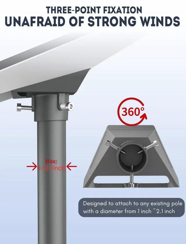 Alt view image 6 of 6 - Starlink Gen 3/4X Pipe Adapter Mount, Fits 1.1-2.1" Poles | Anodized Aluminum, Weather-Resistant, Rust-Proof Bolts, Quick Install, for Roof & RV