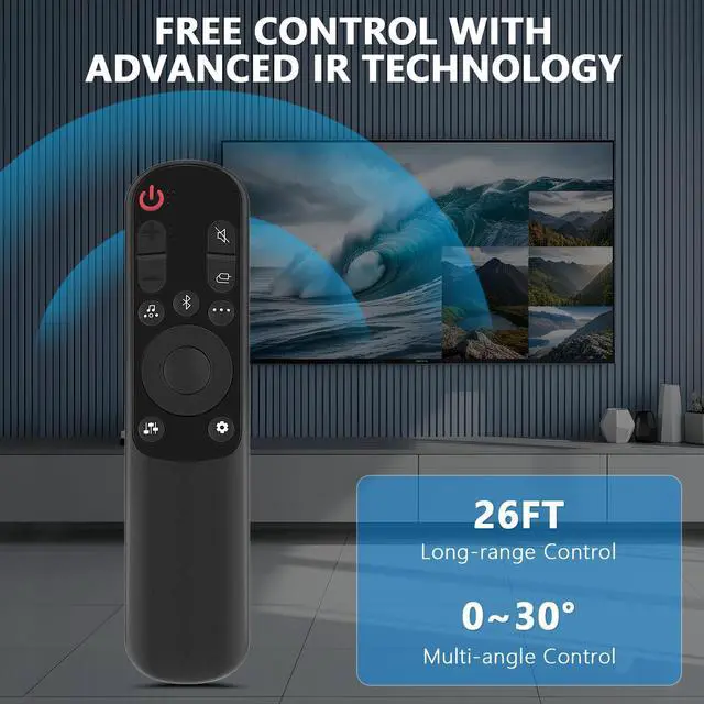 Alt view image 3 of 7 - AKB76038001 Remote Control Replacement Fit for LG Sound Bar | SP7Y SP8YA SP9YA S90QY S80QY S65Q S75QR S95QR SP60Y SP70 S75Q Remote Control
