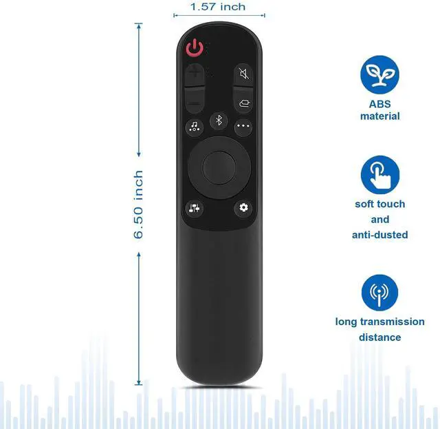 Alt view image 6 of 7 - AKB76038001 Remote Control Replacement Fit for LG Sound Bar | SP7Y SP8YA SP9YA S90QY S80QY S65Q S75QR S95QR SP60Y SP70 S75Q Remote Control