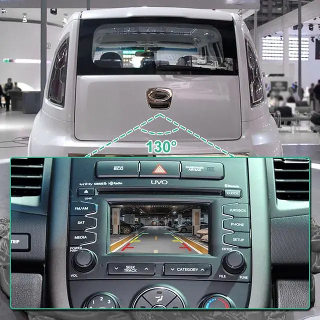 Alt view image 6 of 6 - 95760-2K100 Rear View Backup Camera Fit for Kia Soul 2010 2011 2012 2013, Parking Assist Cam Replaces OE Number 957602K100, 957602K100I7 / 95760-2K100-I7 (Black)