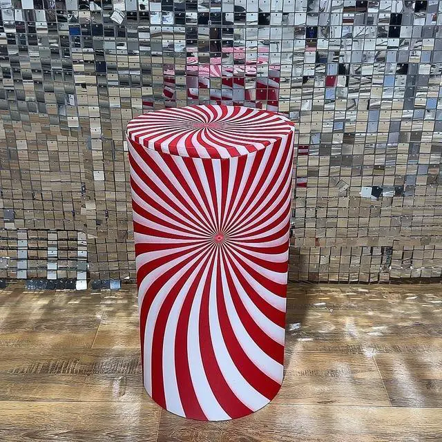 Alt view image 4 of 5 - Circus Theme Birthday Party Cylinder Fabric Covers, Set of 3,Elastic Spandex,Baby Shower Decoration Props (Circus,Small-Set of 3)