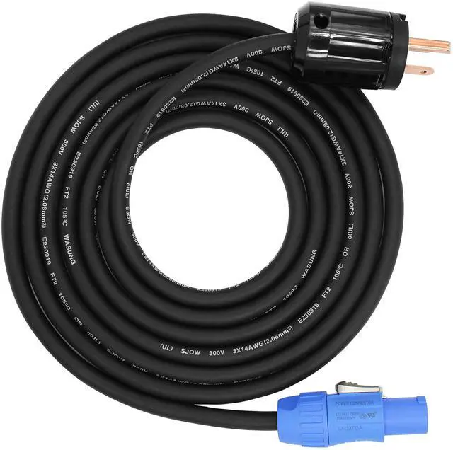 Main image of Toronce Profeesional Hand-Built 14 AWG Male NEMA5-15P to SACFCA PowerCon Cable (10Feet)