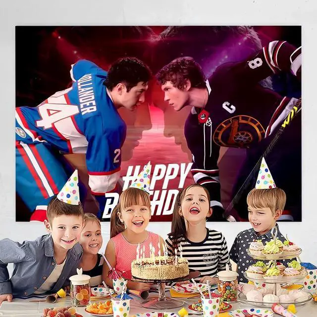 Alt view image 2 of 4 - Wall Decor Backdrop for Heated Rivalry Themed Birthday Decorations, Heated Rivalry Themed Banner for Kids Birthday Party Supplies (5x3ft)