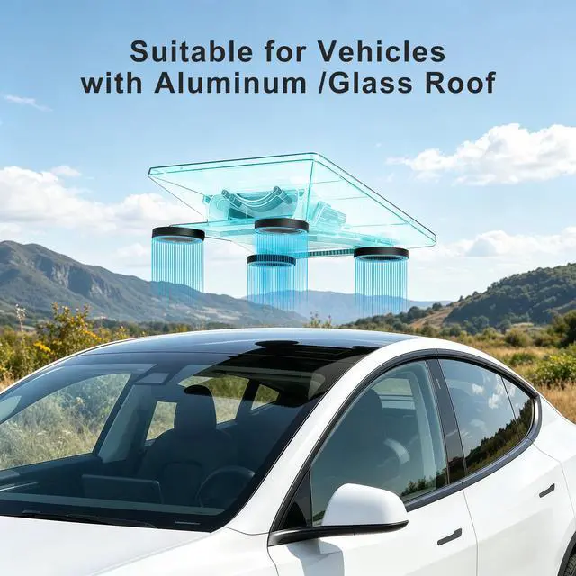 Alt view image 2 of 7 - Starlink Mini/ Gen 3 Magnetic Mount Plates, 3.54" Adhesive Metal Plates, Expanded Surface Area Pads for Non-Magnetic Car, RV, Truck Aluminum Roofs, 4 Packs