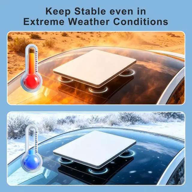 Alt view image 5 of 7 - Starlink Mini/ Gen 3 Magnetic Mount Plates, 3.54" Adhesive Metal Plates, Expanded Surface Area Pads for Non-Magnetic Car, RV, Truck Aluminum Roofs, 4 Packs