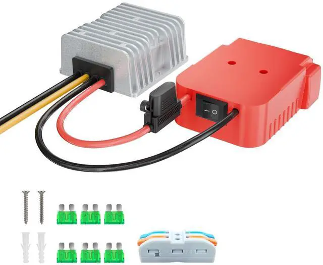 Main image of 18V to 12V Step Down Converter Aadpter Compatible with Milwaukee M18 Batteries, DC 12 Voltage Battery Power Adapter, 20A 240W Buck Converter Regulator,with Over Discharge Protection, Switch and Fuse