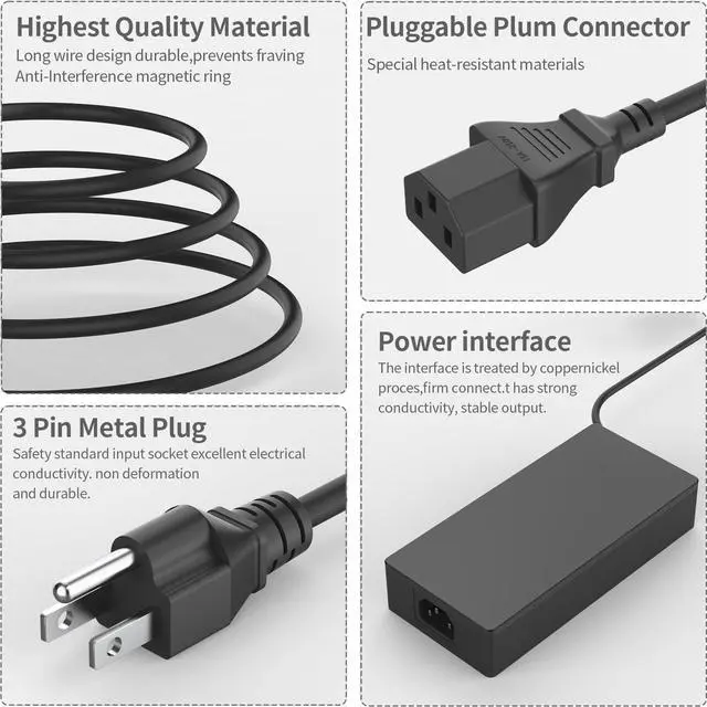 Alt view image 4 of 7 - 280W 20V 14A AC Charger Compatible with Asus Rog Strix G18 G17 G16 G15 G531 G532 G533 G732L G731G Gl704 G733C Asus Zephyrus G14 G15 G16 M15 M16 S15 S17 Laptop Adapter Adp-280Eb B