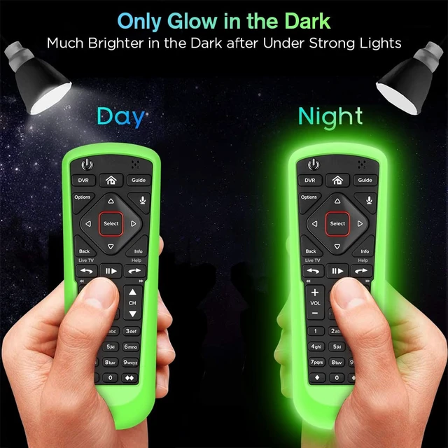 Alt view image 5 of 7 - 4Pack Case for Dish Network Remote 52.0/54.0, Silicone Cover for Dish TV Remote Controller Skin Protective Universal Replacement Rubber Sleeve Protector Glow in The Dark