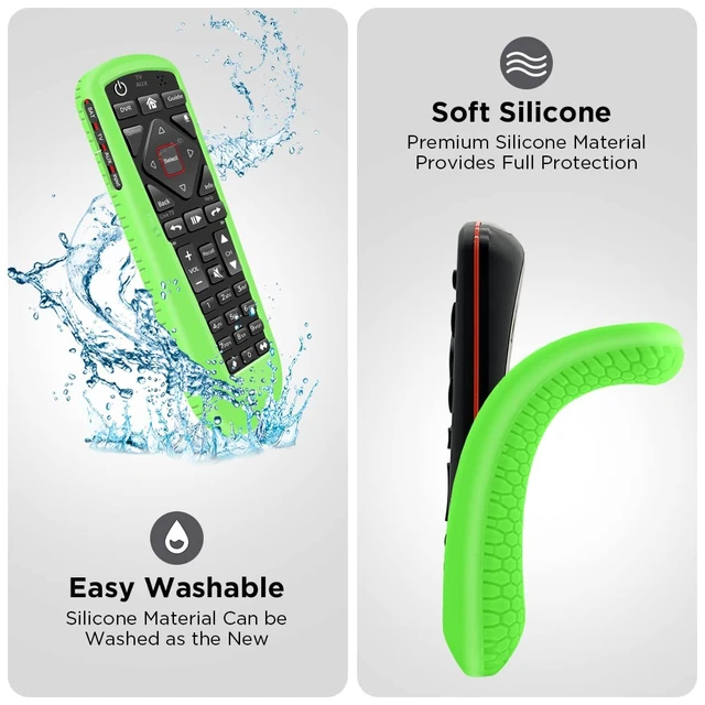 Alt view image 7 of 7 - 4Pack Case for Dish Network Remote 52.0/54.0, Silicone Cover for Dish TV Remote Controller Skin Protective Universal Replacement Rubber Sleeve Protector Glow in The Dark