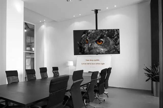 Alt view image 7 of 7 - Adjustable Ceiling TV Mount Bracket Fits Most 14-42" LCD LED Plasma Monitor Flat Panel Screen Displays Tilt / 360°Swivel