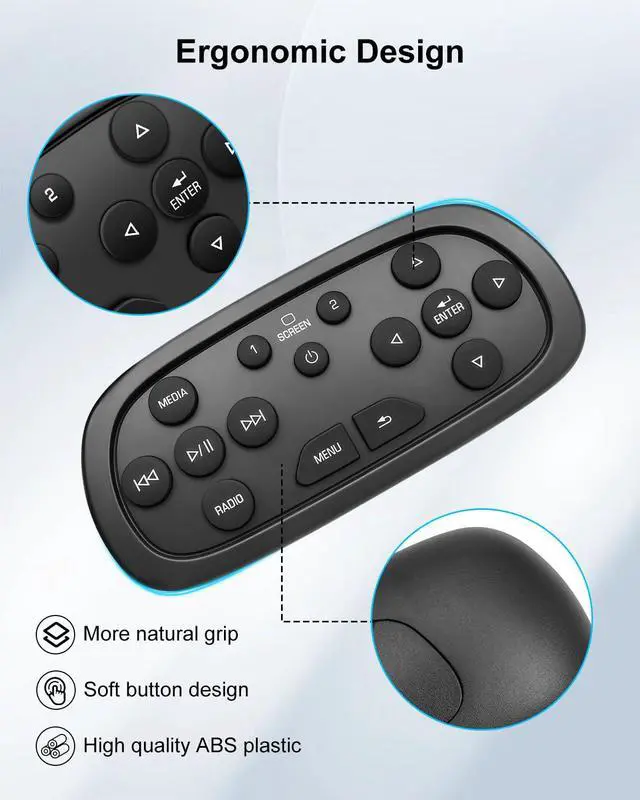 Alt view image 4 of 6 - Video Remote Control Fits for Chevy Yukon Sierra Silverado GMC 2015-2021 | Fits for Cadillac Escalade 2015-2020 SRX 2013-2016 XTS 2014-2016, DVD Player Remote Control Replace 84012998 23432163