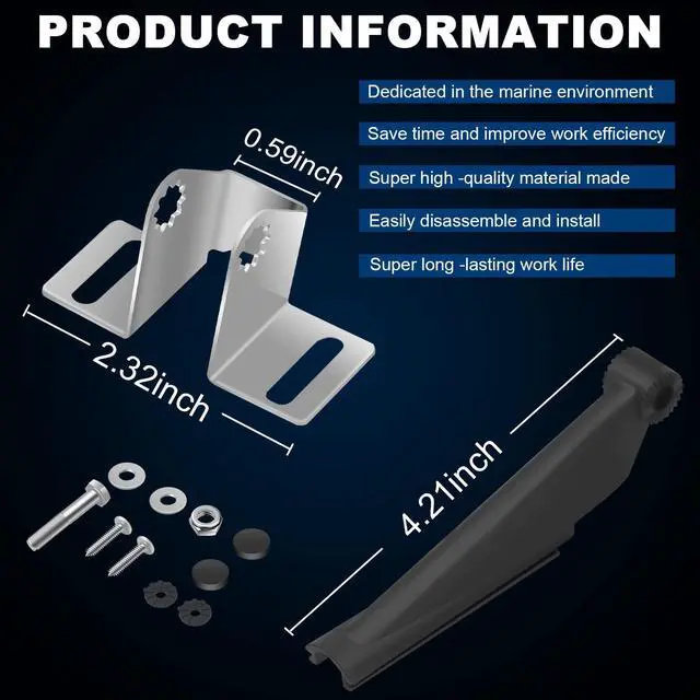 Alt view image 3 of 7 - 000-10262-001 Transducer Bracket for DSI Skimmer Replacement Mount,Transducer Mount Compatible with Skimmer Transom Mount Transducer,Lowrance transducer Bracket