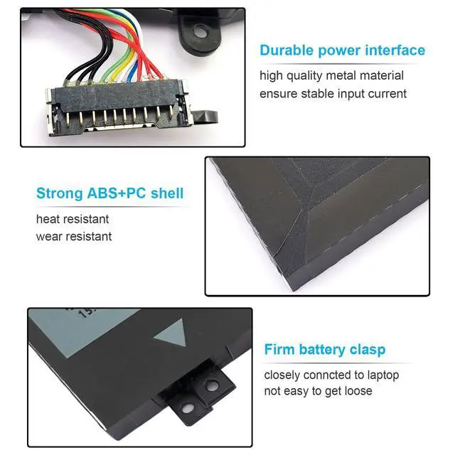 Alt view image 3 of 6 - 60Wh 1F22N 15.2V Laptop Battery for Dell Alienware M15 R1, Alienware M17 R1, G5 15 5590, G7 7590 7790, P79F P37E P79F001 P37E001 Series JJPFK 0JJPFK HYWXJ 0HYWXJ 01F22N 08622M 06YV0V 4-Cell
