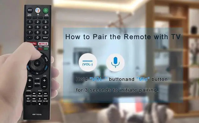 Alt view image 4 of 7 - RMF-TX310U Replace Voice Remote Control with Mic fit for Sony 4K Smart | Bravia TV XBR-43X800G XBR-75X800G XBR-65X800G XBR-49X800G XBR-55X800G XBR-85X900F XBR-49X900F XBR-75X900F XBR-65X900F