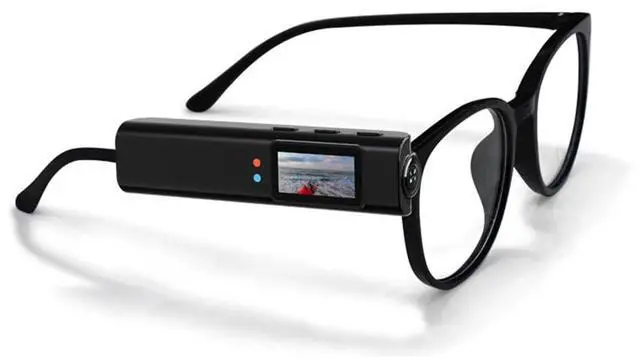 Main image of FPV Action Camera for Glasses, 2.7K Video 12MP Photo Hands-Free POV Wearable Camera, 110° Wide Angle Mini Body, Voice Prompts & Clip-On First-Person View for Travel Cycling Vlogging (Black)