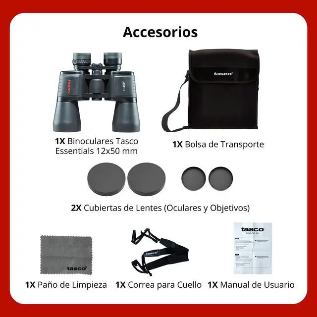 Alt view image 5 of 7 - Essentials Porro Binoculars with Carrying Case and Neck Strap