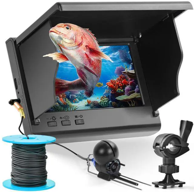 Main image of Underwater Fishing Camera, Fish Finder, Infrared Night Vision, Wide Angle, IP65 Waterproof, with 4.3 Inch IPS Display, for Ice, River and Boat (4.3 inch)