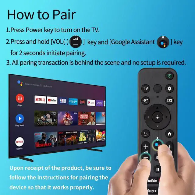 Alt view image 6 of 6 - Voice Remote for Sony Smart TVs,Replacement Remote Control for Sony Bravia 4K UHD LED/LCD TVs