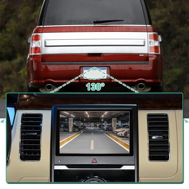 Alt view image 2 of 6 - DA8Z-19G490-A Rear View Backup Parking Assist Camera Compatible with Ford Flex 2013-2019, Replaces OE Number DA8Z-19G490-C, EA8Z-19G490-A, GA8Z-19G490-A by