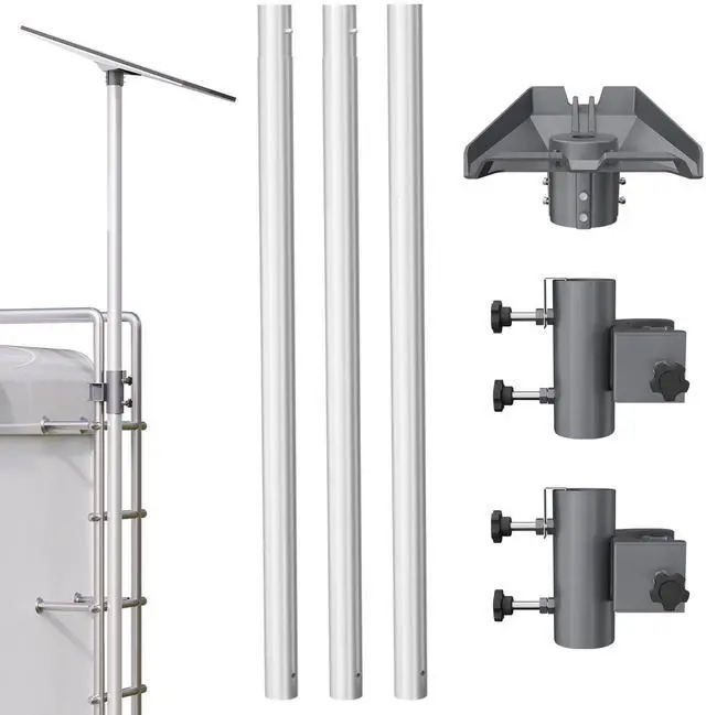 Main image of Starlink Pole Mount Gen 3 10FT Starlink Rv Mount with Starlink Gen 3 Pipe Adapter Fits 0.8-1.96 inch Ladder Rails