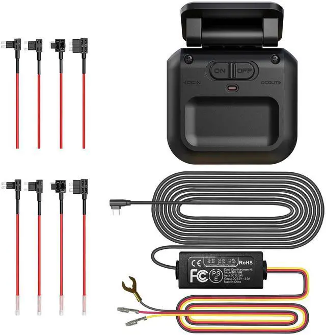 Main image of Type-C Hardwire Kit, 360° Radar Detection, Low Voltage Protection | Fits Dash Cam V7/V7PLUS/V8PLUS/V8 Ultra/V8MAX/V9, 12V-24V to 5V/2.5A, 24/7 Parking Monitoringn