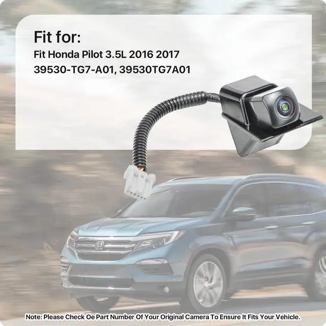 Alt view image 2 of 7 - 39530-TG7-A01 Rear View Camera for Honda Pilot 3.5L 2016 2017, OE Backup Camera Replaces 39530TG7A01 by