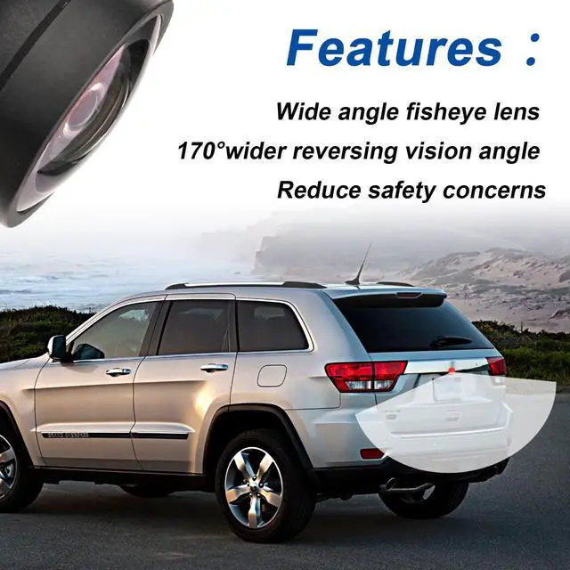 Alt view image 3 of 6 - Backup Camera Compatible with 2011-2013 Dodge Durango Grand Cherokee | Replaces# 56054059AF 56054059AC 56054059AD 56054059AE, Rear Parking Assist Camera
