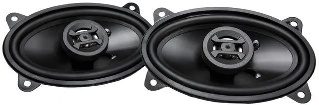 Main image of Zeus ZS46CX 4x6 Inch 2 Way 200W Car Audio Coaxial Speaker System with Mylar Dome Tweeter and Alpha Cellulose Poly Woofers, Pair
