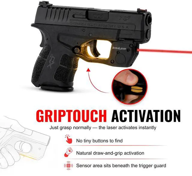 Alt view image 3 of 6 - TR37 Red Laser Sight (FITS Original Springfield XD-S ONLY) Does NOT Fit Mod 2 or Hellcat Models, Class IIIA Certified